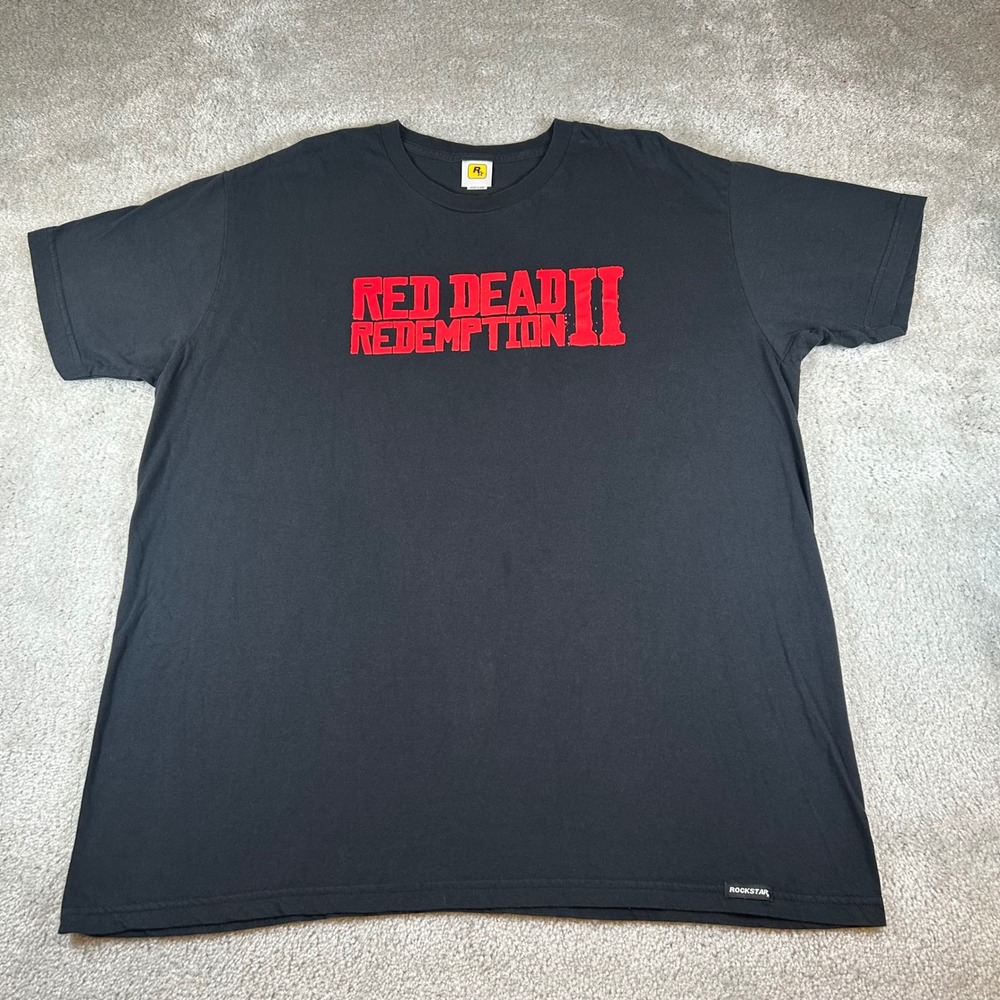 Rockstar Games Red Dead Redemption II T-Shirt Mens 2XL Black Promo Graphic RDR2